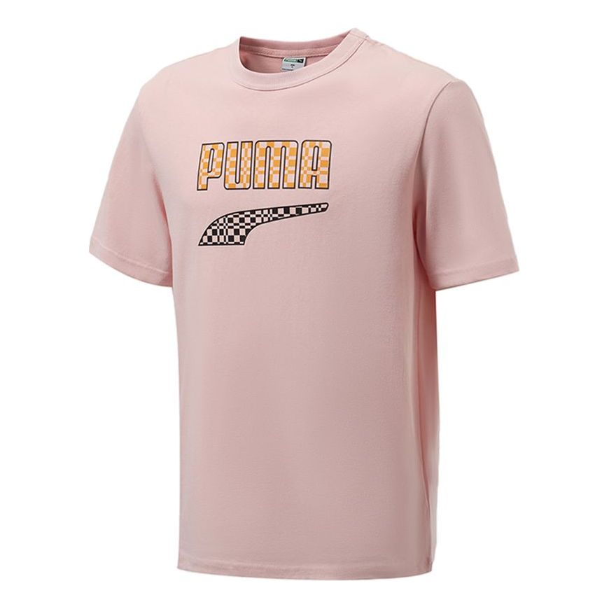 Tričko Puma Checkerboard Logo Graphic T-Shirt Ružová | 533042-36, 0