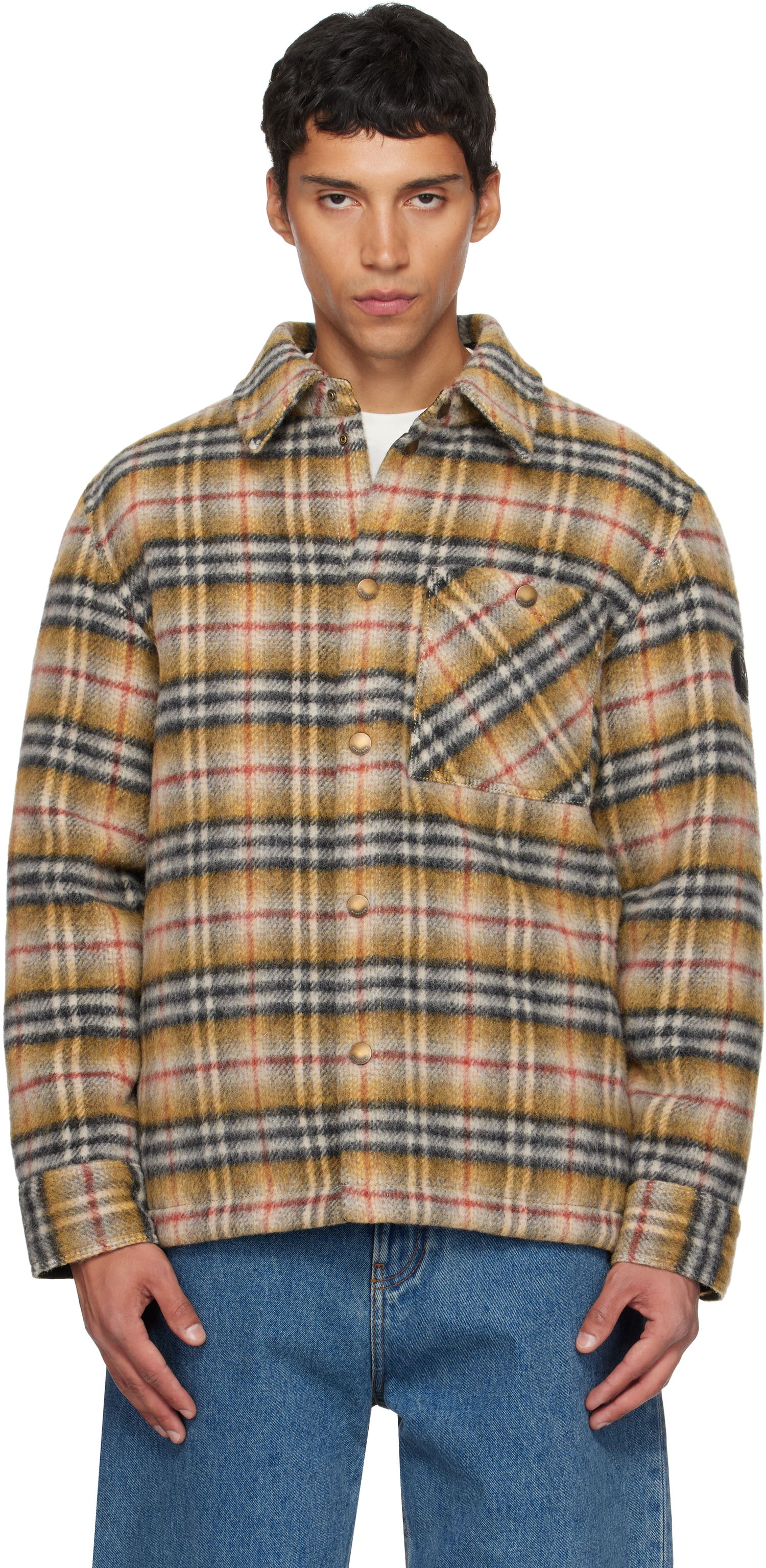Bunda Burberry Burberry Check Insulated Jacket Žltá | 8110913, 0