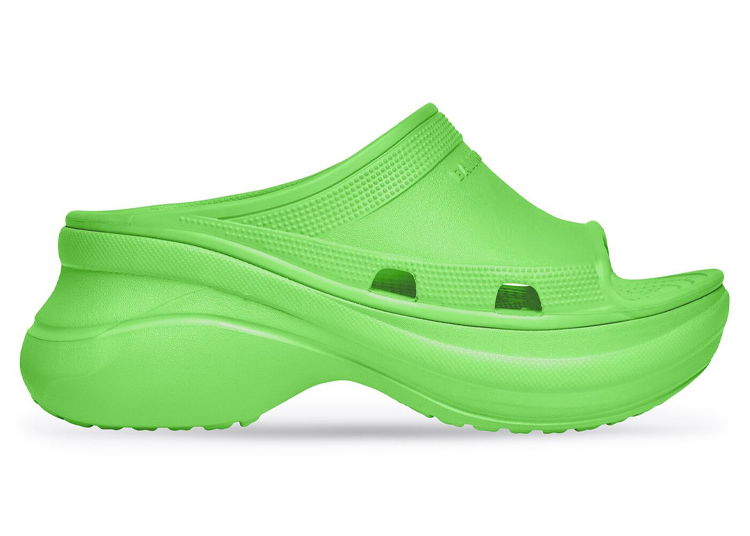Tenisky a topánky Balenciaga Crocs x Pool Slide Sandal "Neon Green" Zelené | 677386W1S8E3500, 0