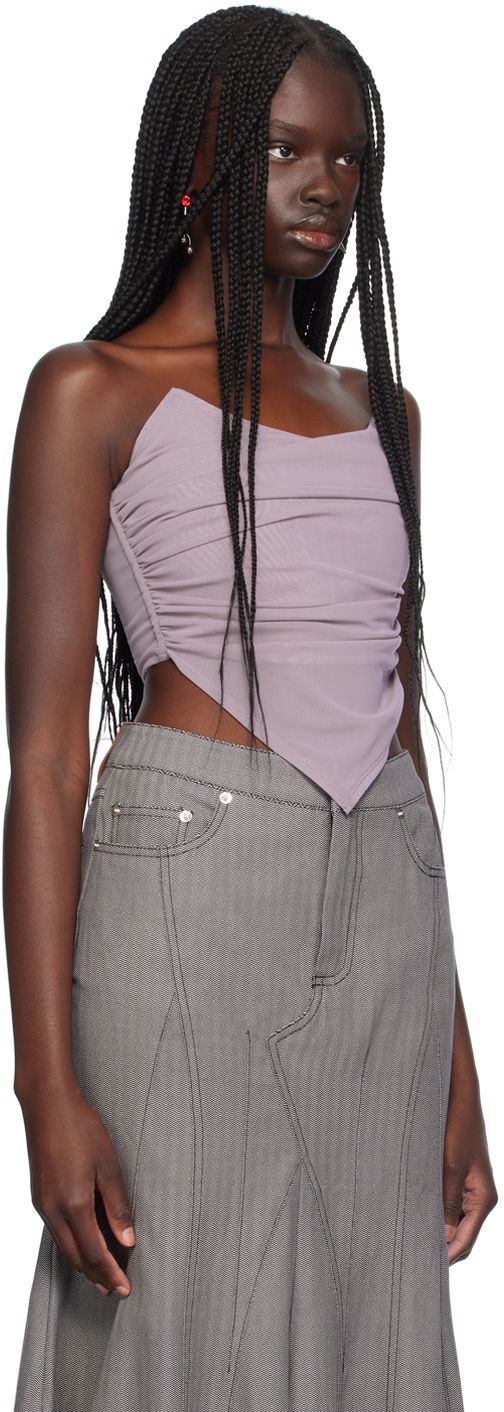 Sukňa Miaou Miaou Poppy Ruched Corset Top Šedá | 7084PM3SMO, 1