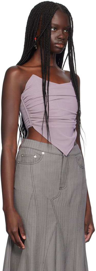 Sukňa Miaou Miaou Poppy Ruched Corset Top Šedá | 7084PM3SMO, 1