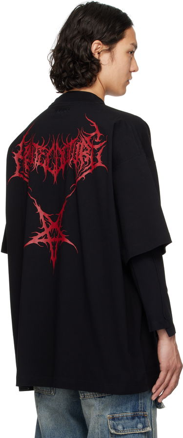Tričko VETEMENTS Vetements Death Metal Oversized T-Shirt Čierna | UA66TR640BR, 2