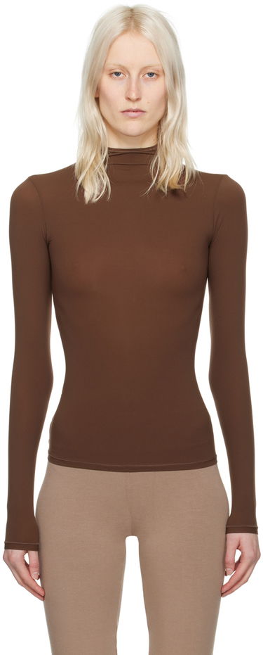 Sveter SKIMS SKIMS Fits Everybody Turtleneck Top Hnedá | AP-TTN-1230, 0