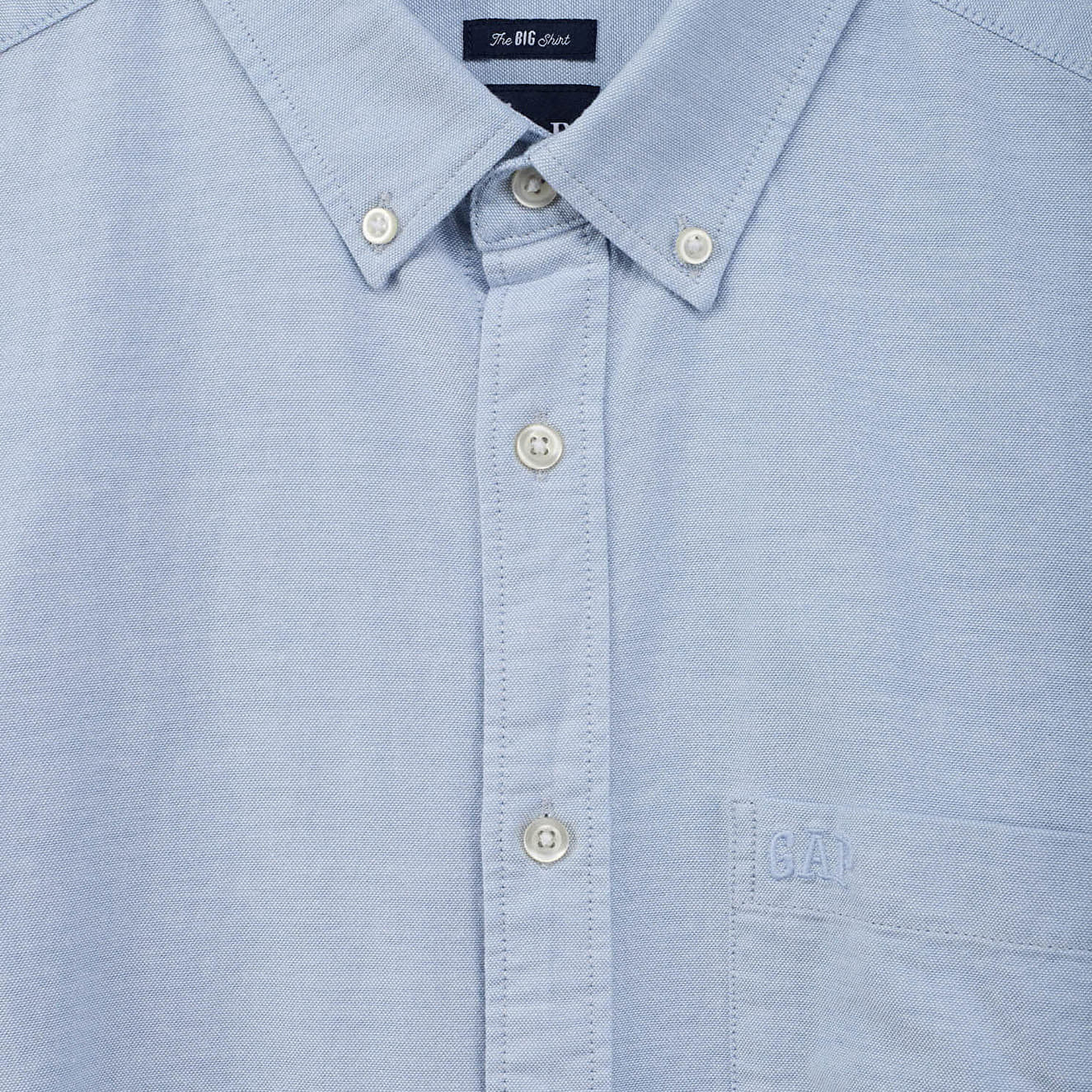 Košeľa GAP Longsleeve Standard-Fit Oxford Logo Shirt Light Blue Modrá | 887258-00, 1