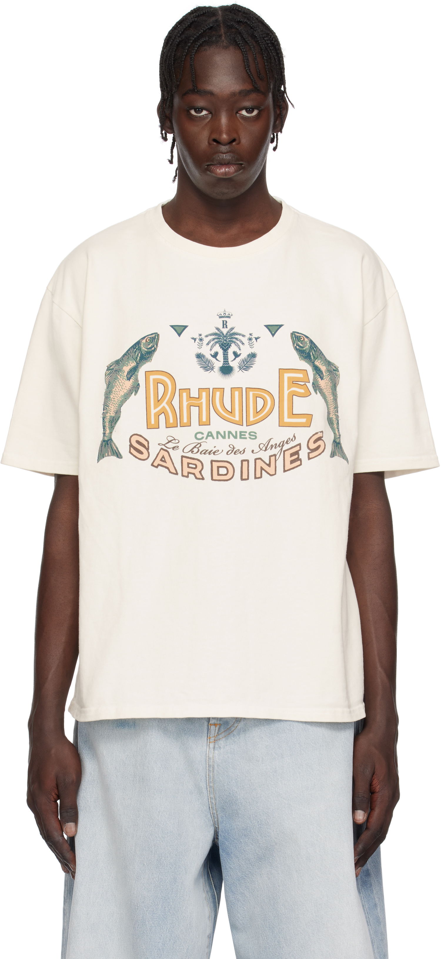 Tričko Rhude Rhude 'Sardines' T-Shirt Biela | RHPS25TT09012, 0