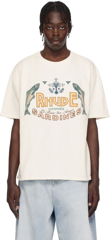 Tričko Rhude Rhude 'Sardines' T-Shirt Biela | RHPS25TT09012, 0