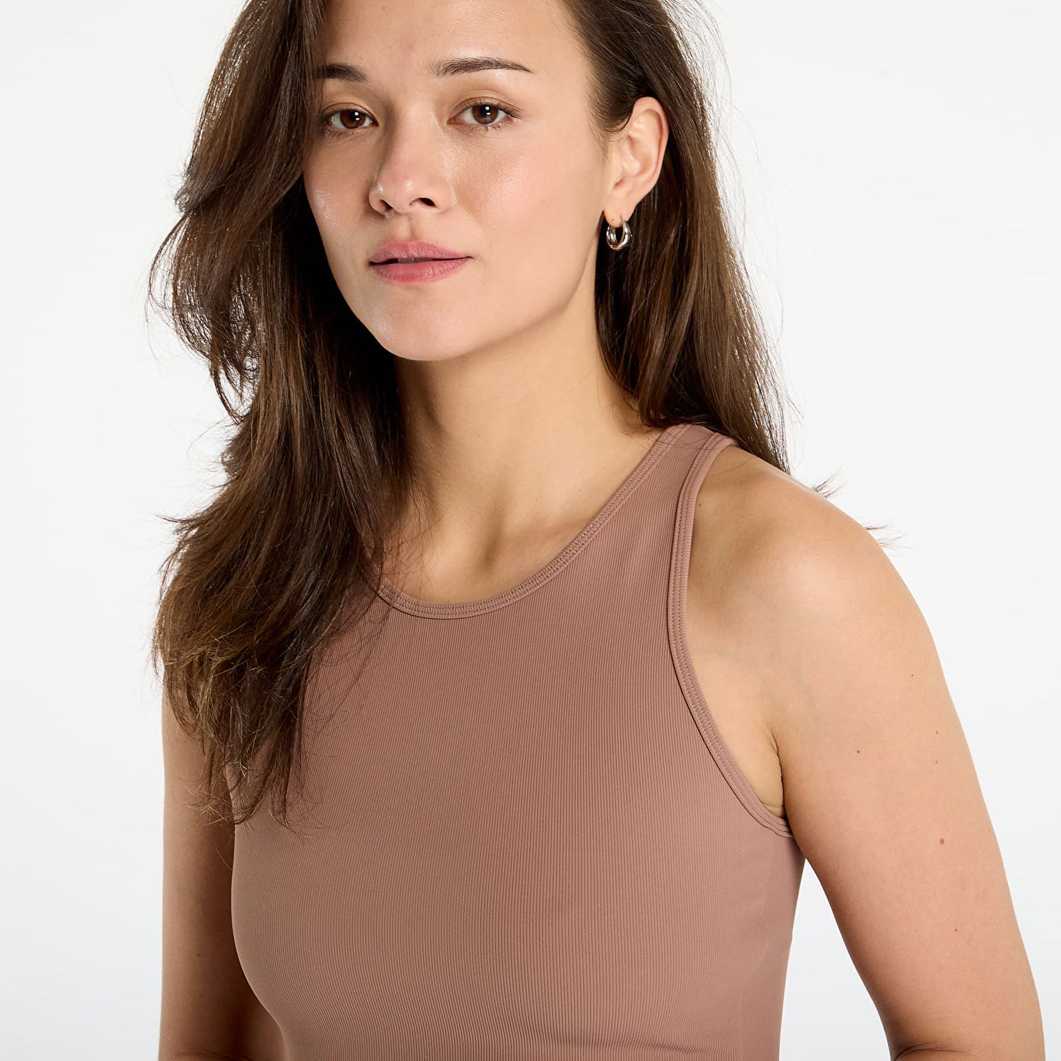 Crop Top Urban Classics Ribbed Sports Crop Top Béžová | TB7802-02803, 1