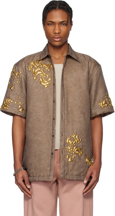 Košeľa Dries Van Noten Dries Van Noten Graphic Hardware Shirt Hnedá | 251-020752-1501, 0