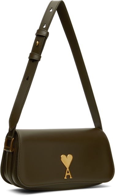 Kabelka AMI AMI Paris Leather Shoulder Bag Zelené | ULL018.AL0104, 1
