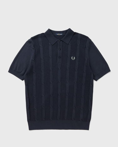 Polo tričko Fred Perry Cable Knit Polo Shirt Navy | K1313-738, 2