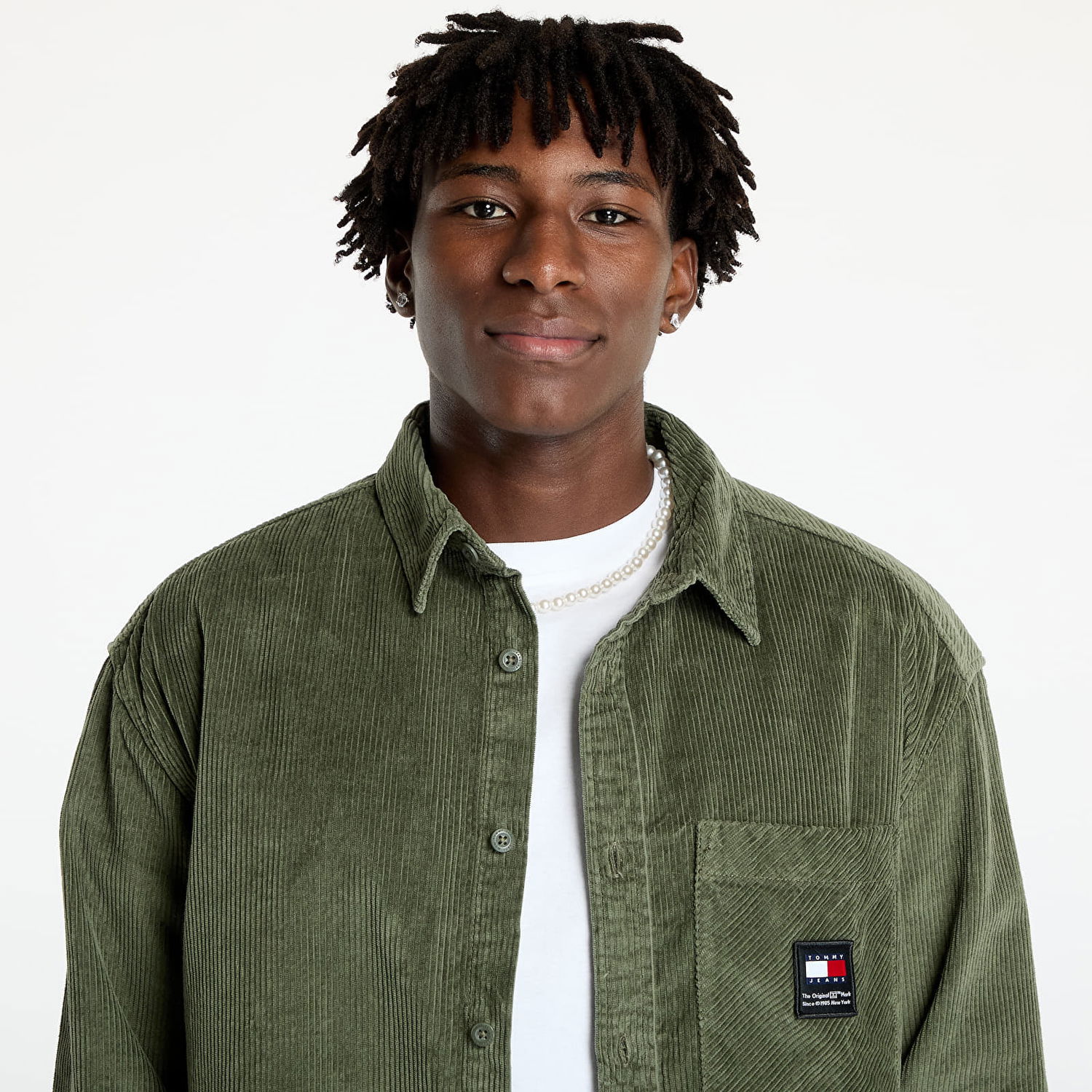Košeľa Tommy Hilfiger Corduroy Relaxed Fit Shirt Green Zelené | DM0DM19660 M12, 1