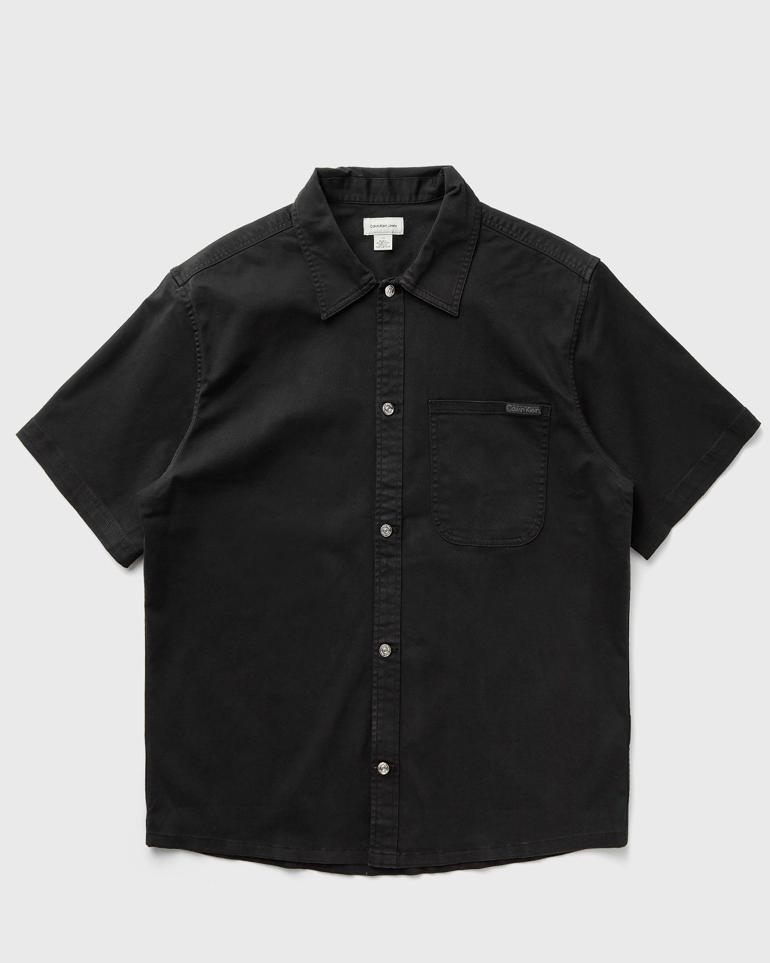 Košeľa CALVIN KLEIN Short Sleeve Camp Collar Button-Up Shirt D6 Collection Čierna | LV04RC114GUB1, 0