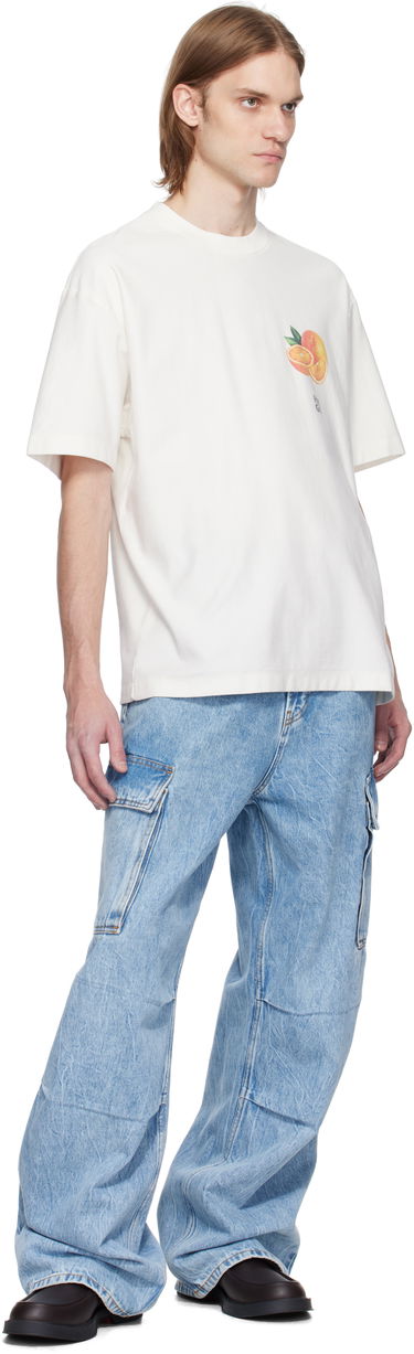 Tričko BOSS Hugo Orange Prints Cotton Jersey T-Shirt Biela | 50537576, 3