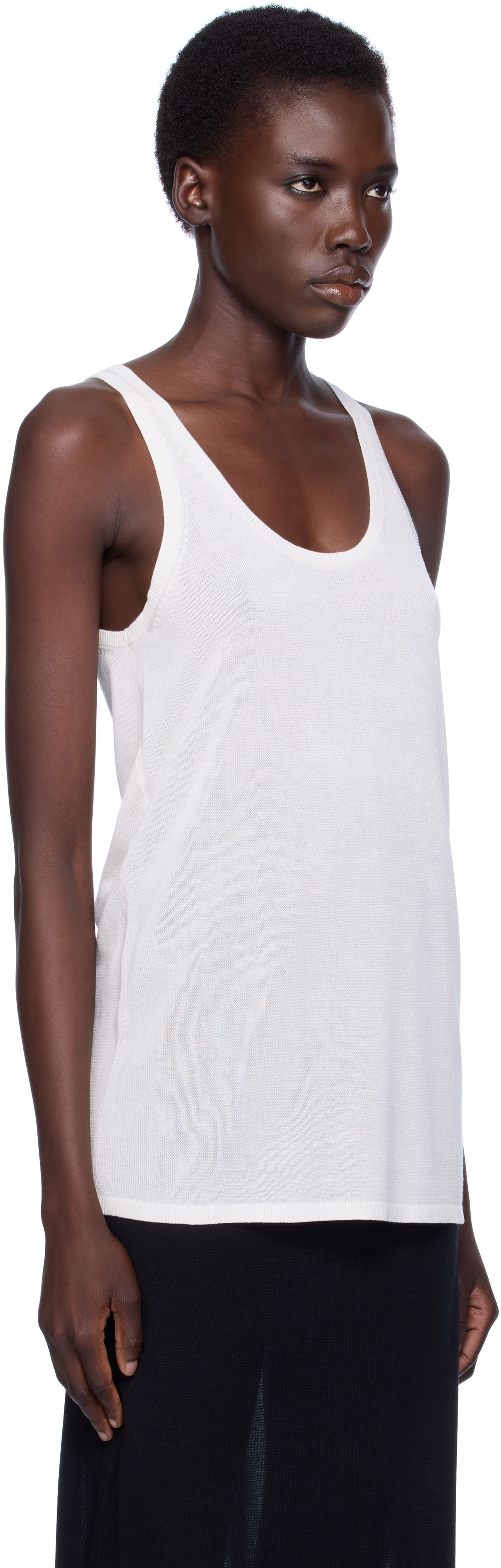 Tielko TOTEME TOTEME Knit Tank Top Biela | 253-WRT0530-YA0079, 1