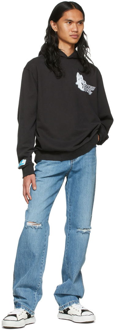 Mikina We11done We11done Cotton Graphic Hoodie Čierna | WD-TH1-22-549-U-BK, 3