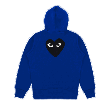 Mikina Comme des Garçons PLAY Zip Up Hoodie with Black Heart Modrá | AZ T254 051 2, 0