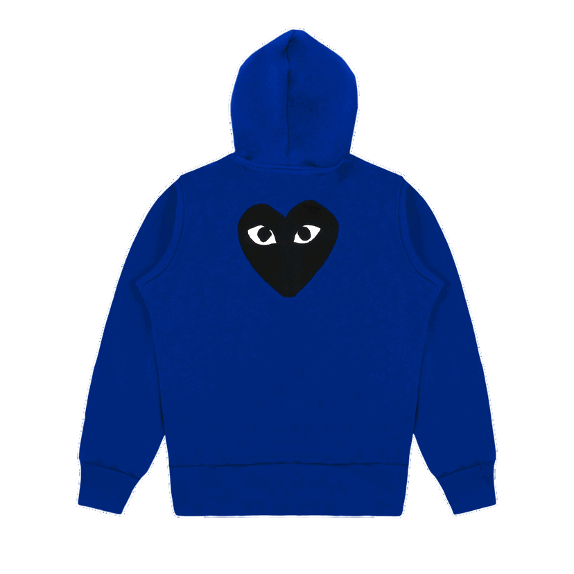 Mikina Comme des Garçons PLAY Zip Up Hoodie with Black Heart Modrá | AZ T254 051 2