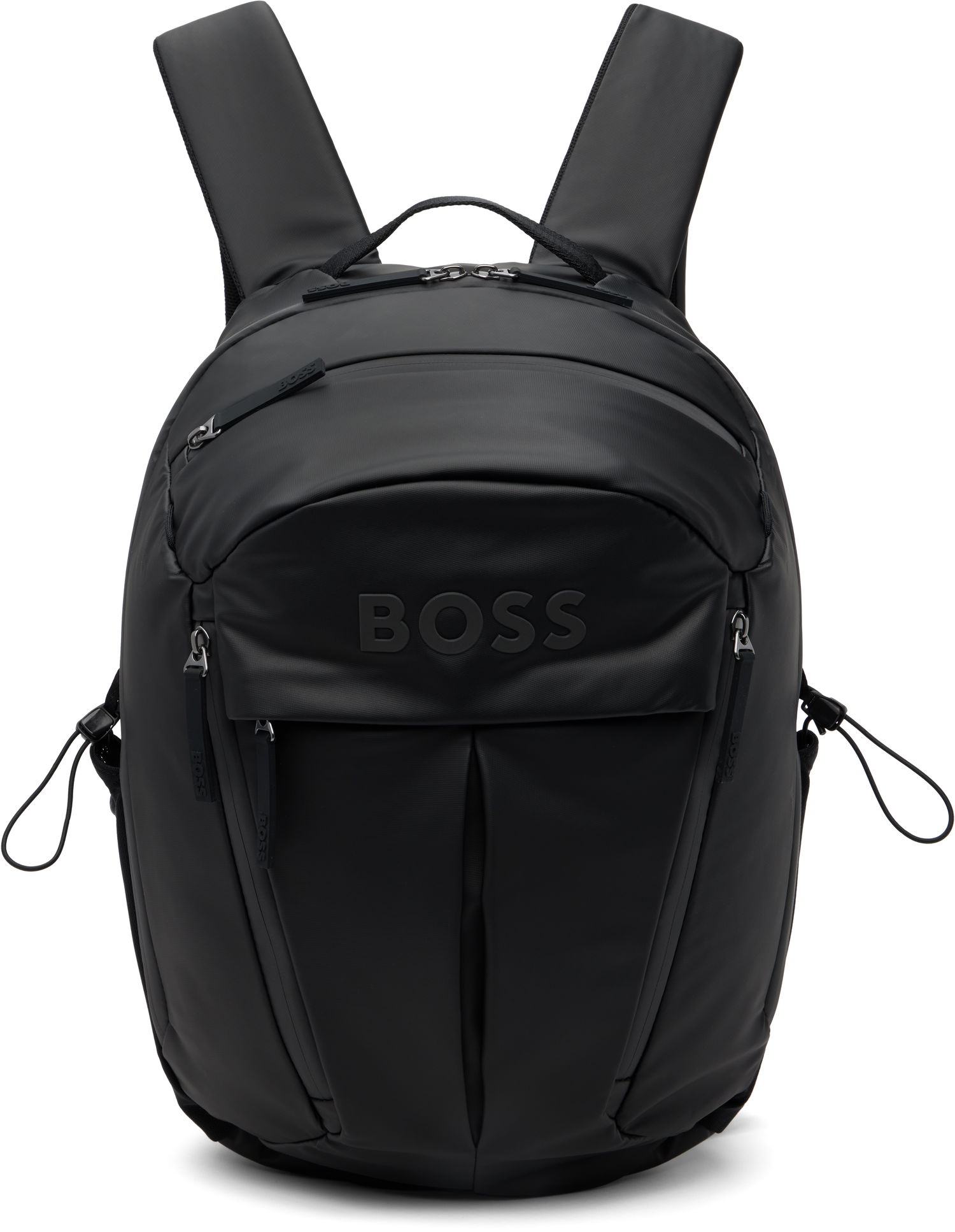 Batoh BOSS Faux-Leather Logo Backpack Čierna | 50548067, 0