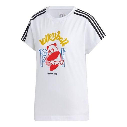 Tričko adidas Originals Panda Loose Short Sleeve T-Shirt Biela | GK1561, 0