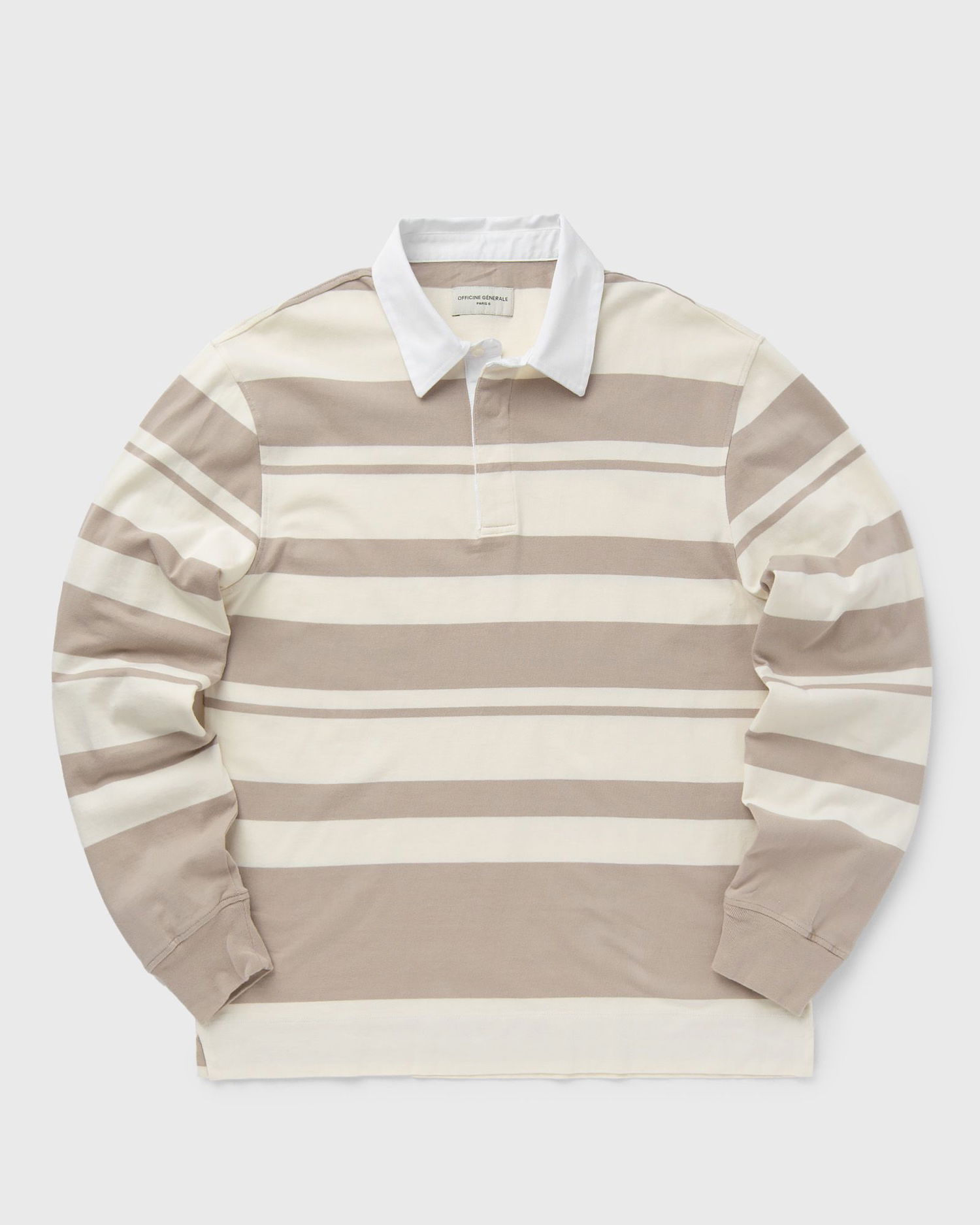 Sveter Officine Générale RYKER POLO STRIPED ORGANIC CO Béžová | S24MSWT251, 0