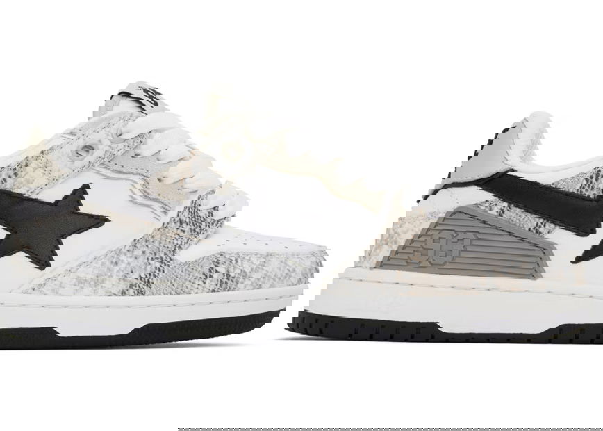 Tenisky a topánky BAPE A Bathing Ape Sk8 Sta #1 Beige Snakeskin Šedá | 1J80-191-055-BEI/001FWJ801055I-BEI, 0