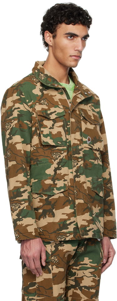 Bunda BBC IceCream ICECREAM Running Dog Woodland Camo M65 Jacket Zelené | IC24S35, 1