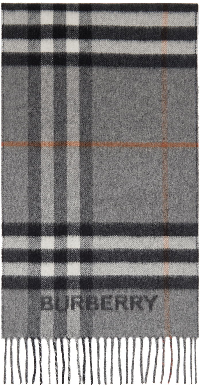 Šál Burberry Contrast Check Scarf Gray Šedá | 8059277, 0