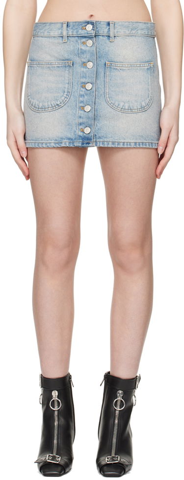 Sukňa Courrèges Courrèges Denim Button-Down Miniskirt Modrá | 124DJU156DE0016, 0