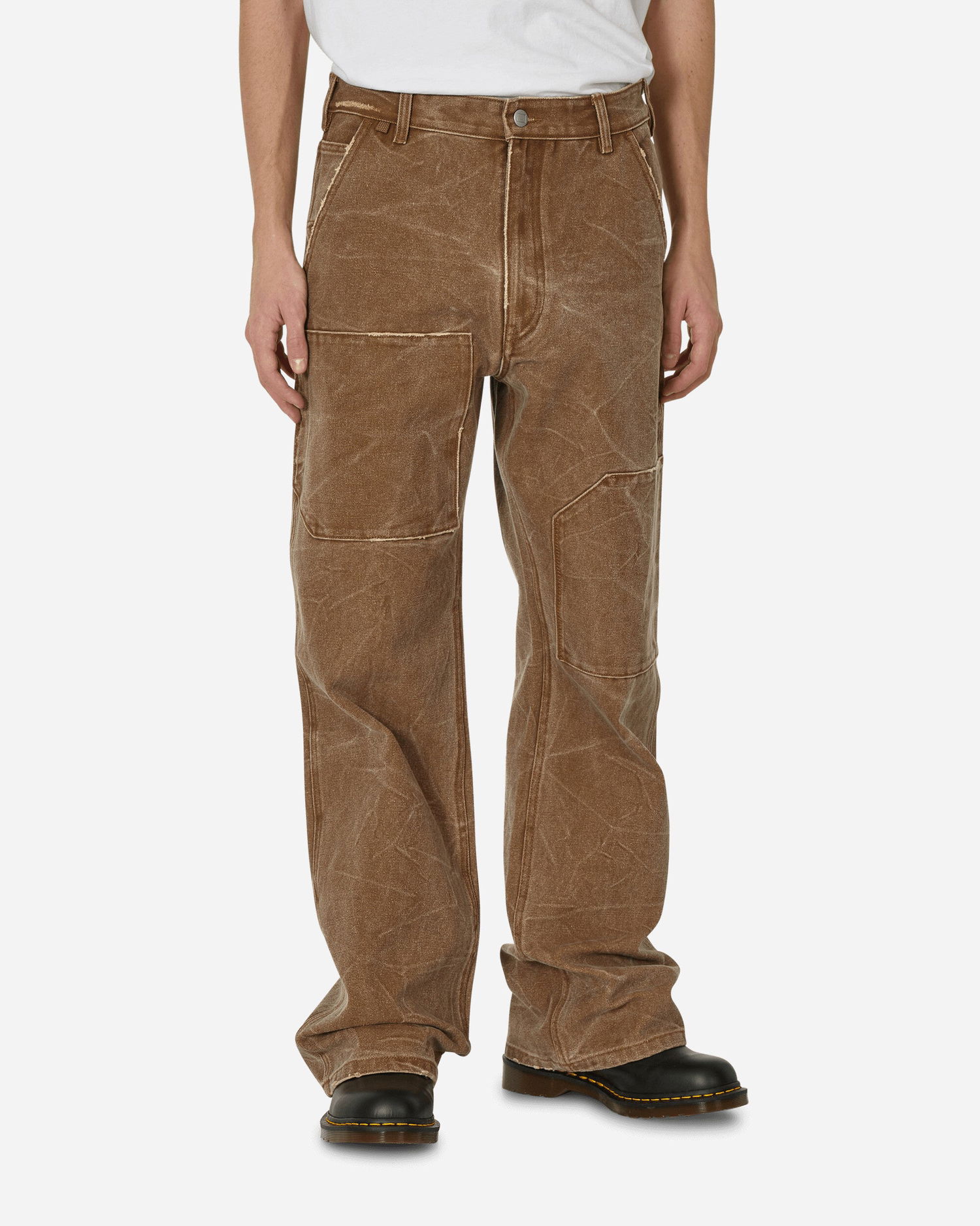 Nohavice Acne Studios Patch Canvas Trousers Hnedá | CK0101- ALL, 1