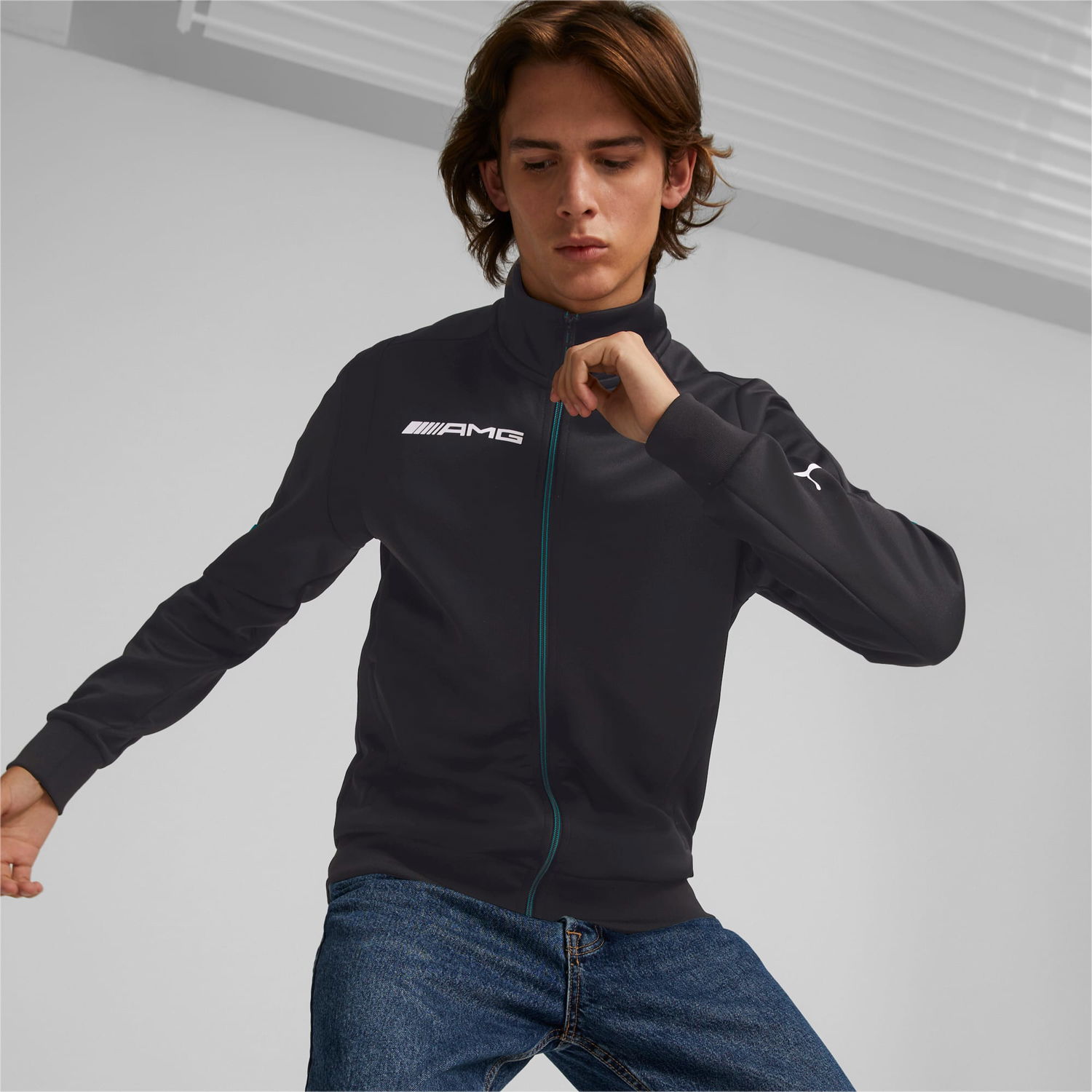 Bunda Puma Mercedes AMG Petronas Motorsport Formel 1 MT7 Training Jacket Čierna | 534902_01, 0