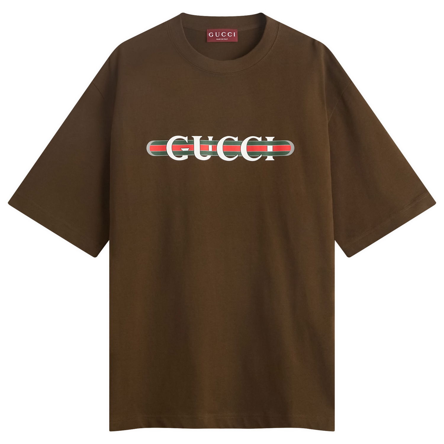 Tričko Gucci Men's Interlocking Logo Heavy Cotton T-Shirt Size Large Hnedá | 798115-XJHDG-2240, 1