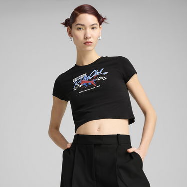 Crop Top Puma Graphics Moto Baby Tee Čierna | 631502_01, 0