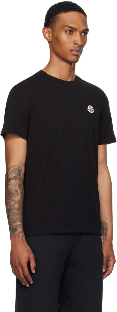 Tričko Moncler Moncler Logo Patch Cotton T-Shirt Čierna | K20918C00033829H8, 1