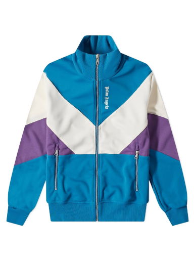 Bomber bunda Palm Angels Colourblock Track Jacket Modrá | PMBD034F22FAB0014703