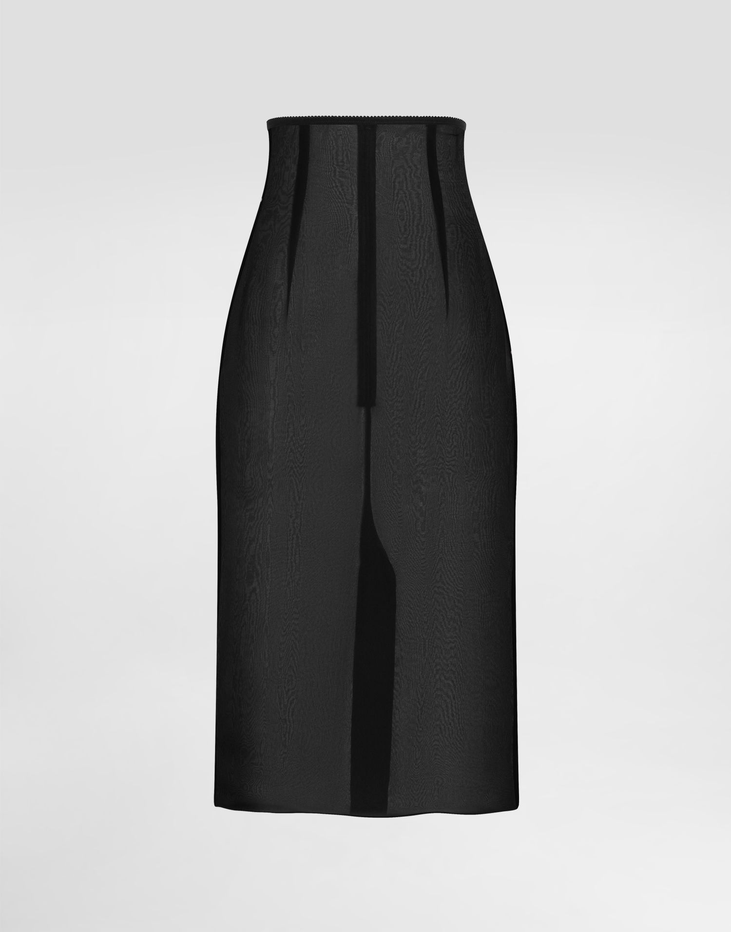 Sukňa Dolce & Gabbana Dolce & Gabbana Chiffon Voile Calf-Length Skirt Čierna | F4BBYTFUAA1N0000, 0