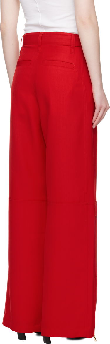 Nohavice AMI AMI Paris Wool Cargo Pants Červená | FTR307.WV0068, 2