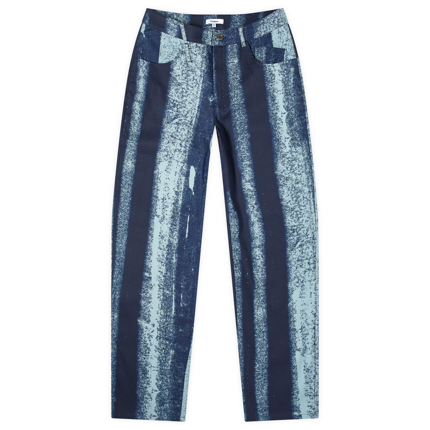 Nohavice Miaou Miaou Echo Striped Pants, Size Large Modrá | 1036SCTRB, 0