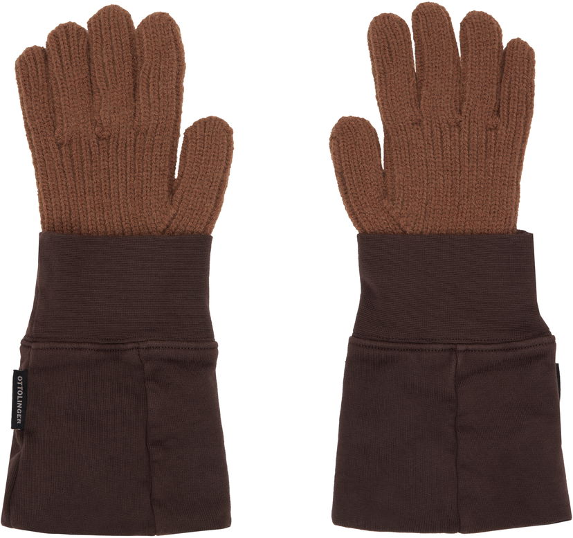 Rukavice Ottolinger Ottolinger Deconstructed Sleeve Gloves Hnedá | 129-902928-01