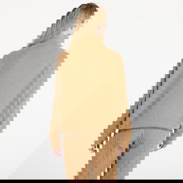 Sveter adidas Originals Ribbed Funnel Neck Quarter Zip Sweater Béžová | KS7787, 2