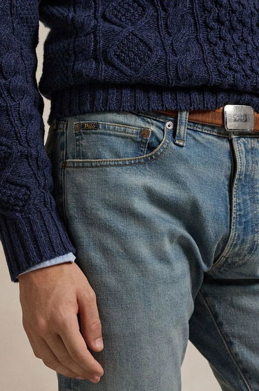 Džínsy Polo by Ralph Lauren Slim Fit Light Wash Denim Jeans Modrá | 710956084, 2