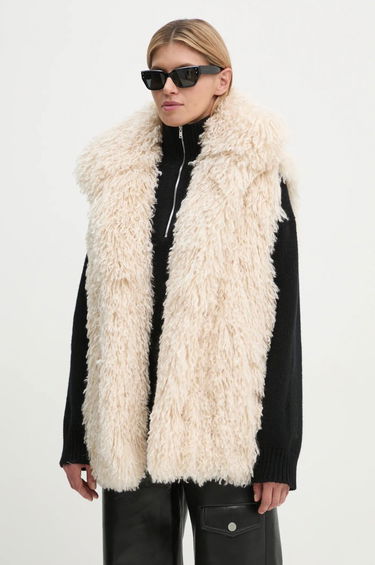 Vesta Nanushka Faux Fur Vest Béžová | NU24FWTP40371, 0