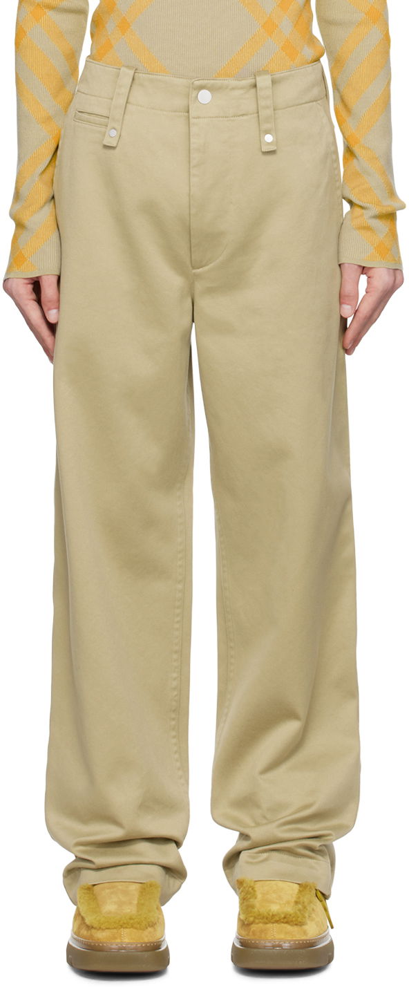 Nohavice Burberry Four-Pocket Trousers Béžová | 8076646, 0