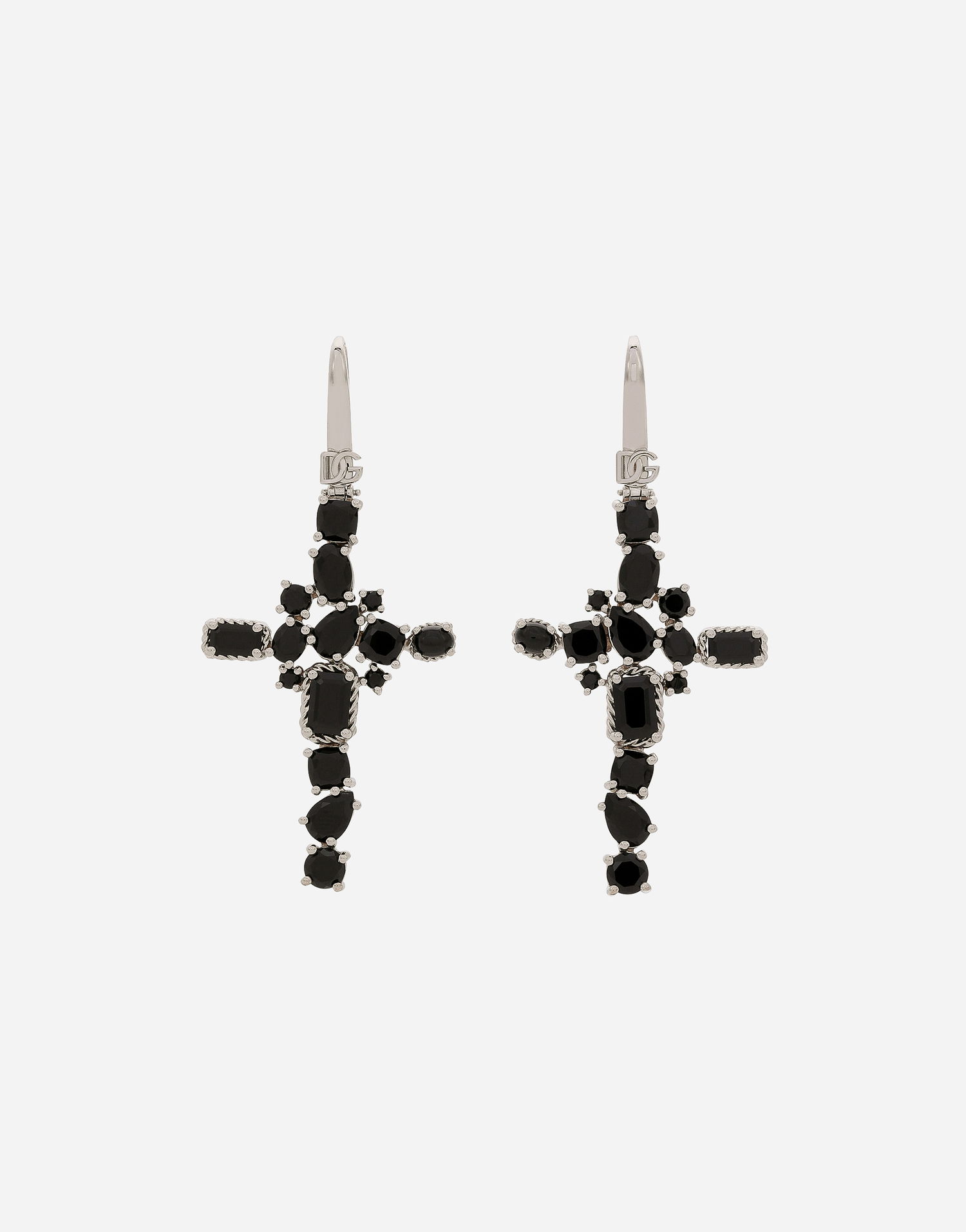 Náušnice Dolce & Gabbana Gold 18kt Earrings With Spinels Čierna | WERA3GWSPBL80001, 0