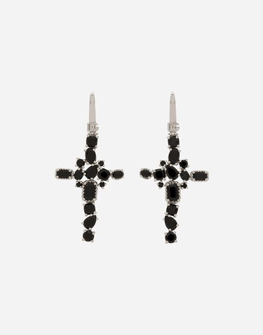 Náušnice Dolce & Gabbana Gold 18kt Earrings With Spinels Čierna | WERA3GWSPBL80001, 0