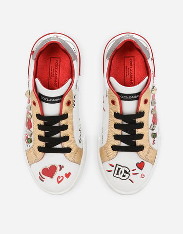 Tenisky a topánky Dolce & Gabbana Portofino Light Low-Top with Tulip Print Biela | D11278AB315HWF57, 3