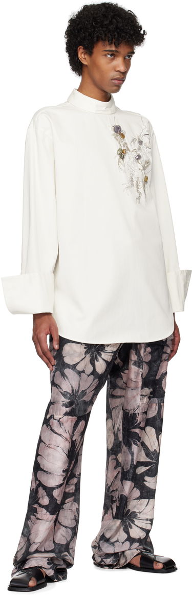 Košeľa Dries Van Noten Dries Van Noten Beaded Appliqué Shirt Biela | 251-020754-1473, 3