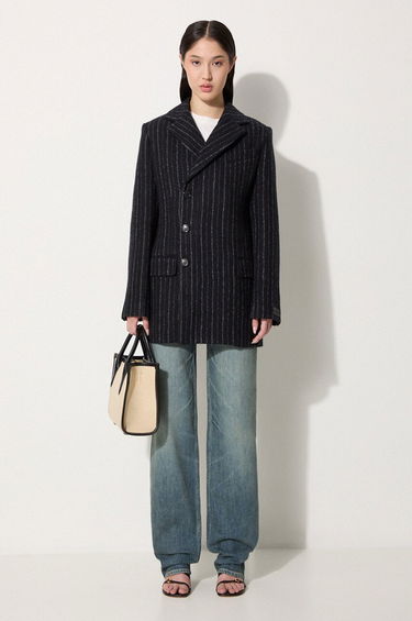 Kabáty KENZO Tennis Stripes Pea Coat Čierna | FE62MA2209GM.99, 1