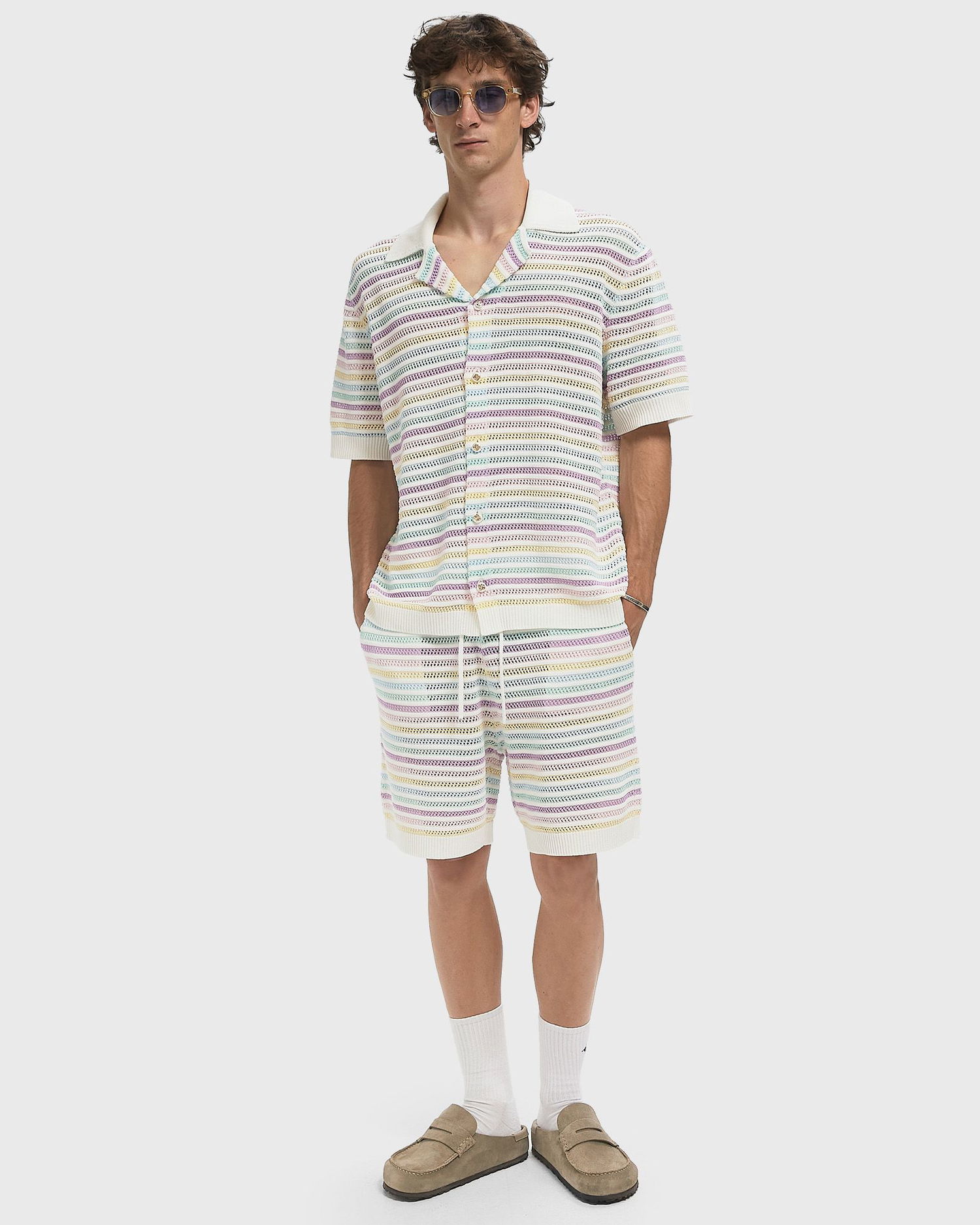 Šortky Casablanca Rainbow Crochet Knit Shorts Rôznofarebný | M-AW25-KW-1098-01, 1