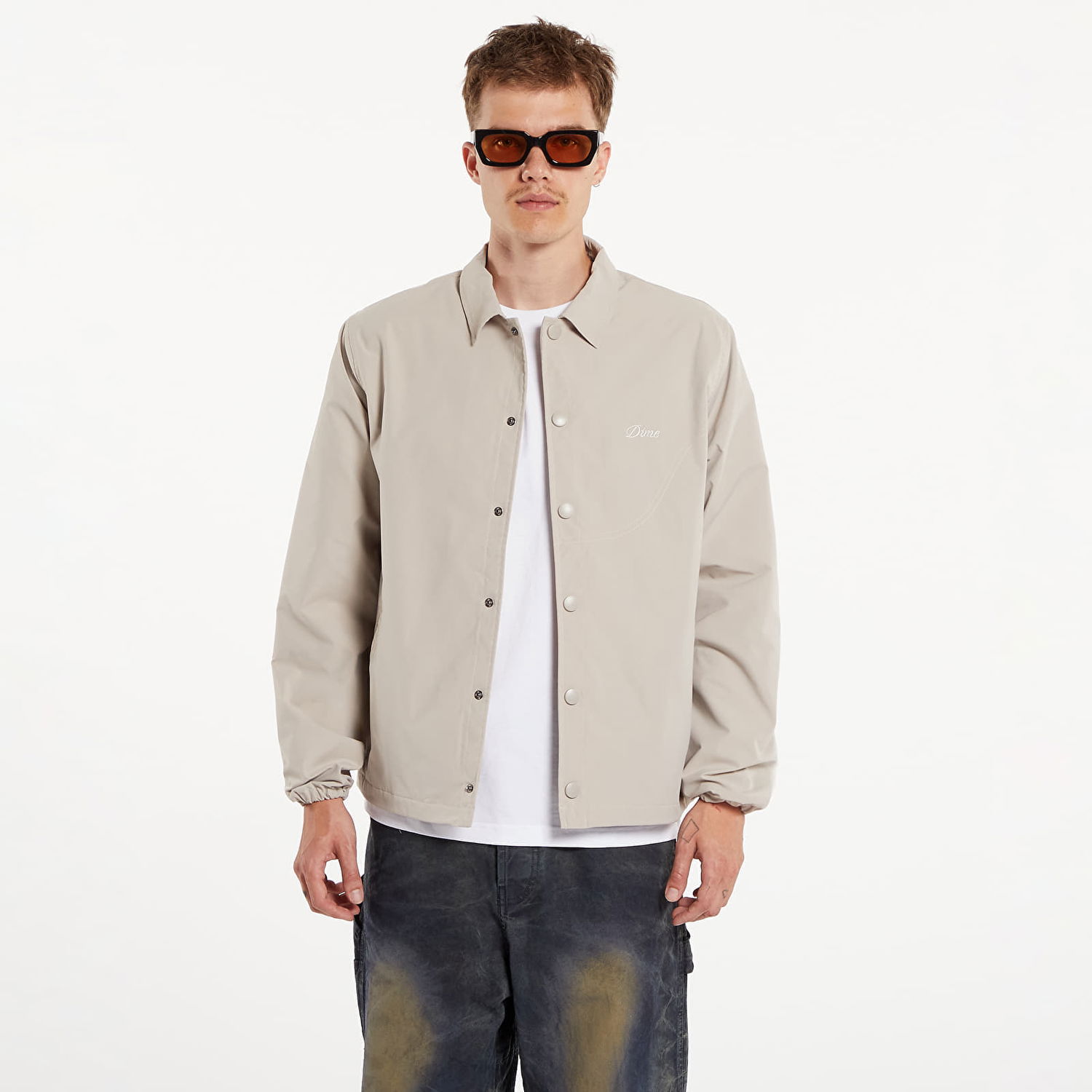 Bunda Dime Cursive Coach Jacket UNISEX Light Grey Šedá | DIMESU243GRY, 0