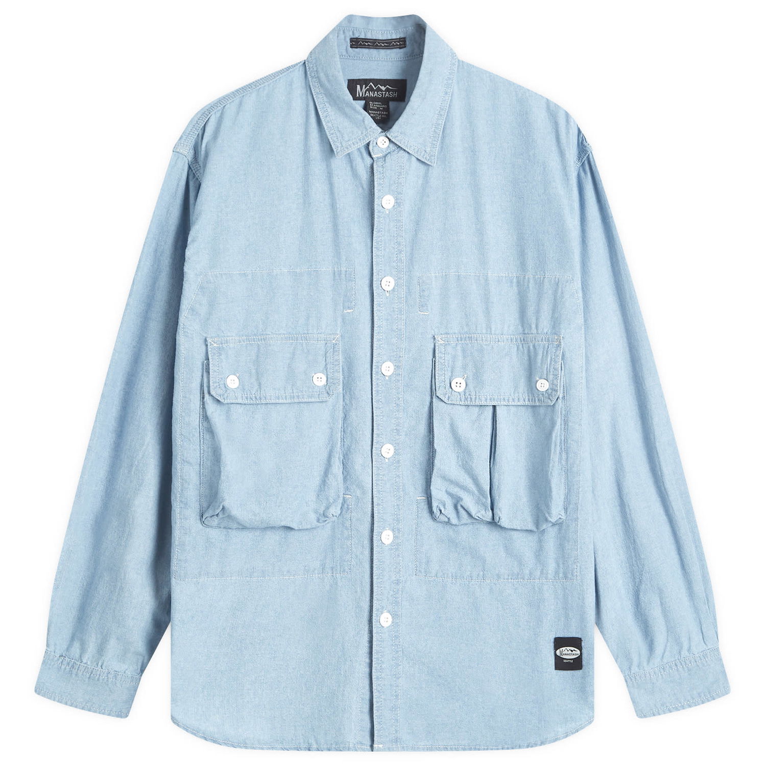 Košeľa Manastash Cargo Pocket Work Shirt Modrá | 7924220001-432, 0